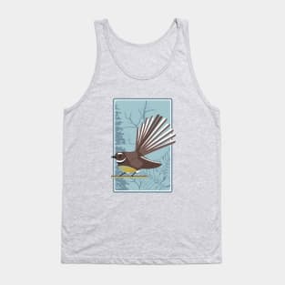 Fantail New Zealand Bird Tank Top